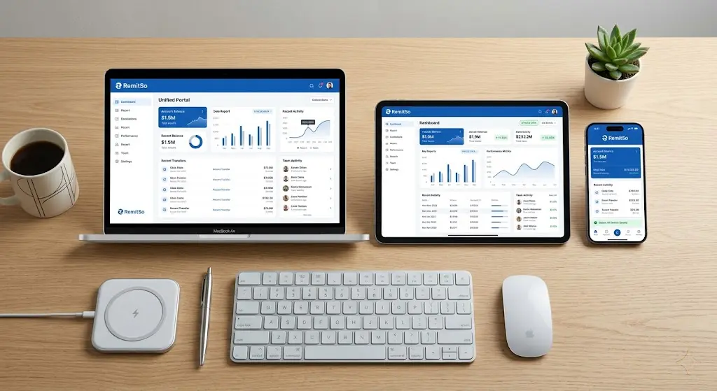Multi-channel remittance setup launch