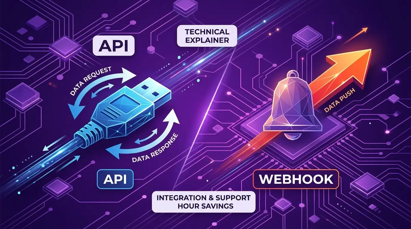 API vs Webhook — Integration & Support Explained